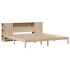Cama con estantería sin colchón madera maciza de pino