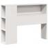 Cama con estantería sin colchón madera maciza blanca 75x190