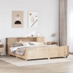 Estructura de cama sin colchón madera maciza de pino 180x200 cm