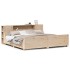 Estructura de cama sin colchón madera maciza de pino 180x200