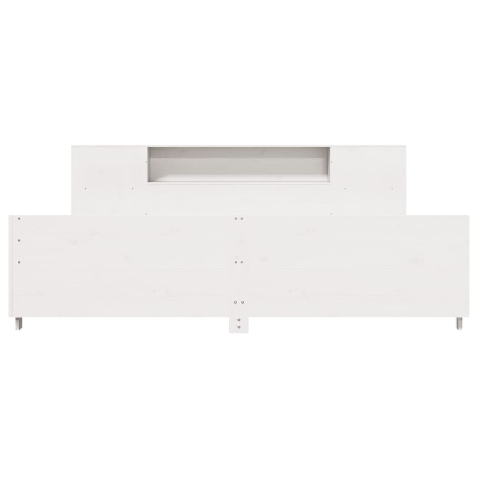 Cama sin colchón madera maciza de pino blanca 180x200