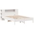 Cama con estantería sin colchón madera maciza blanca 160x200