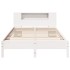Cama con estantería sin colchón madera maciza blanca 160x200