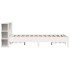 Cama con estantería sin colchón madera maciza blanca 160x200