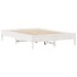 Cama con estantería sin colchón madera maciza blanca 160x200