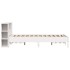 Cama con estantería sin colchón madera maciza blanca 140x200