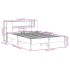 Cama con estantería sin colchón madera maciza blanca 140x200