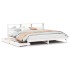 Cama con estantería sin colchón madera maciza blanca 200x200