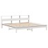 Cama con estantería sin colchón madera maciza blanca 200x200