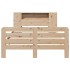 Estructura de cama sin colchón madera de pino blanco 150x200