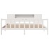 Cama con estantería sin colchón madera maciza blanca 180x200