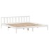 Cama con estantería sin colchón madera maciza blanca 200x200
