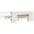 Cama con estantería sin colchón madera maciza blanca 200x200