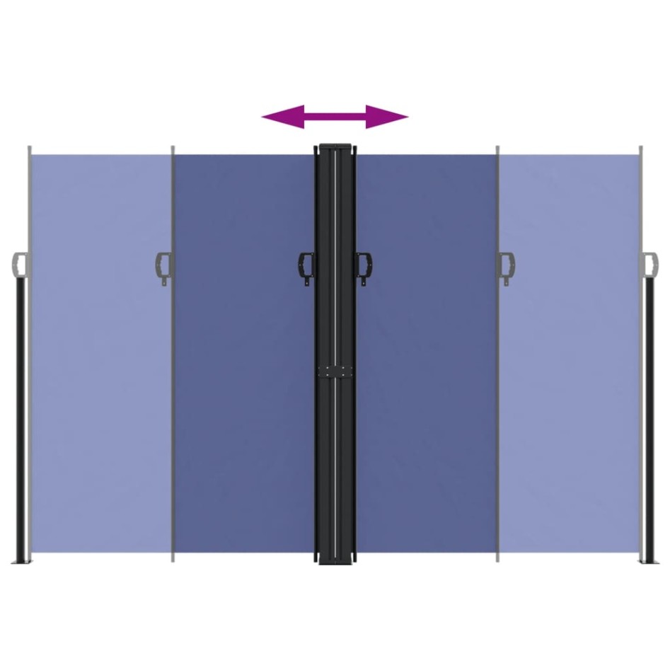 Toldo lateral retráctil azul 220x1000