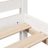 Cama con estantería sin colchón madera maciza blanca 140x200