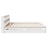 Cama con estantería sin colchón madera maciza blanca 180x200
