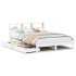 Cama con estantería sin colchón madera maciza blanca 140x190