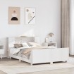 Estructura de cama sin colchón madera de pino blanca 120x200 cm