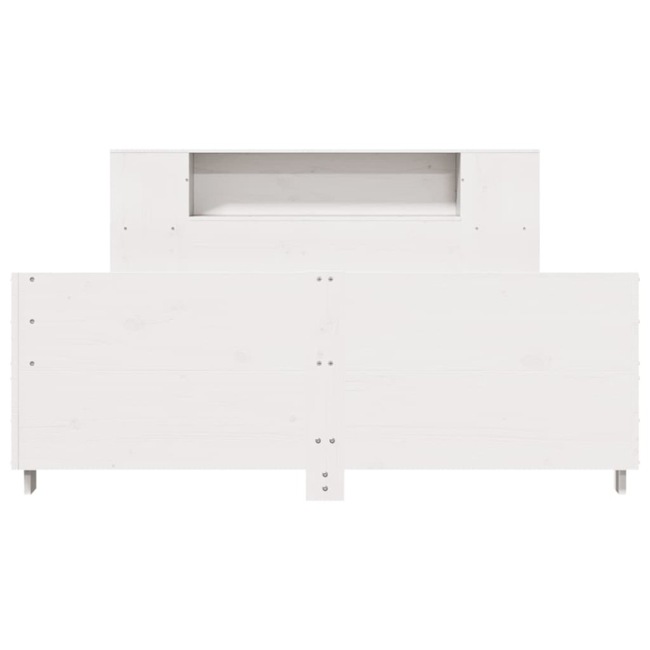 Estructura de cama sin colchón madera de pino blanca 120x200