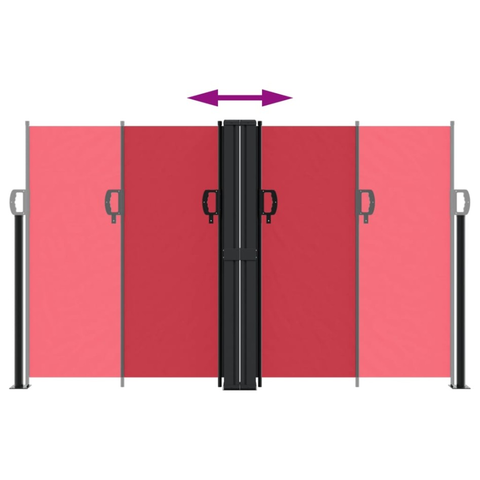 Toldo lateral retráctil rojo 140x1200