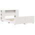 Estructura de cama sin colchón madera maciza blanca 120x190