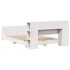 Estructura de cama sin colchón madera maciza blanca 120x190