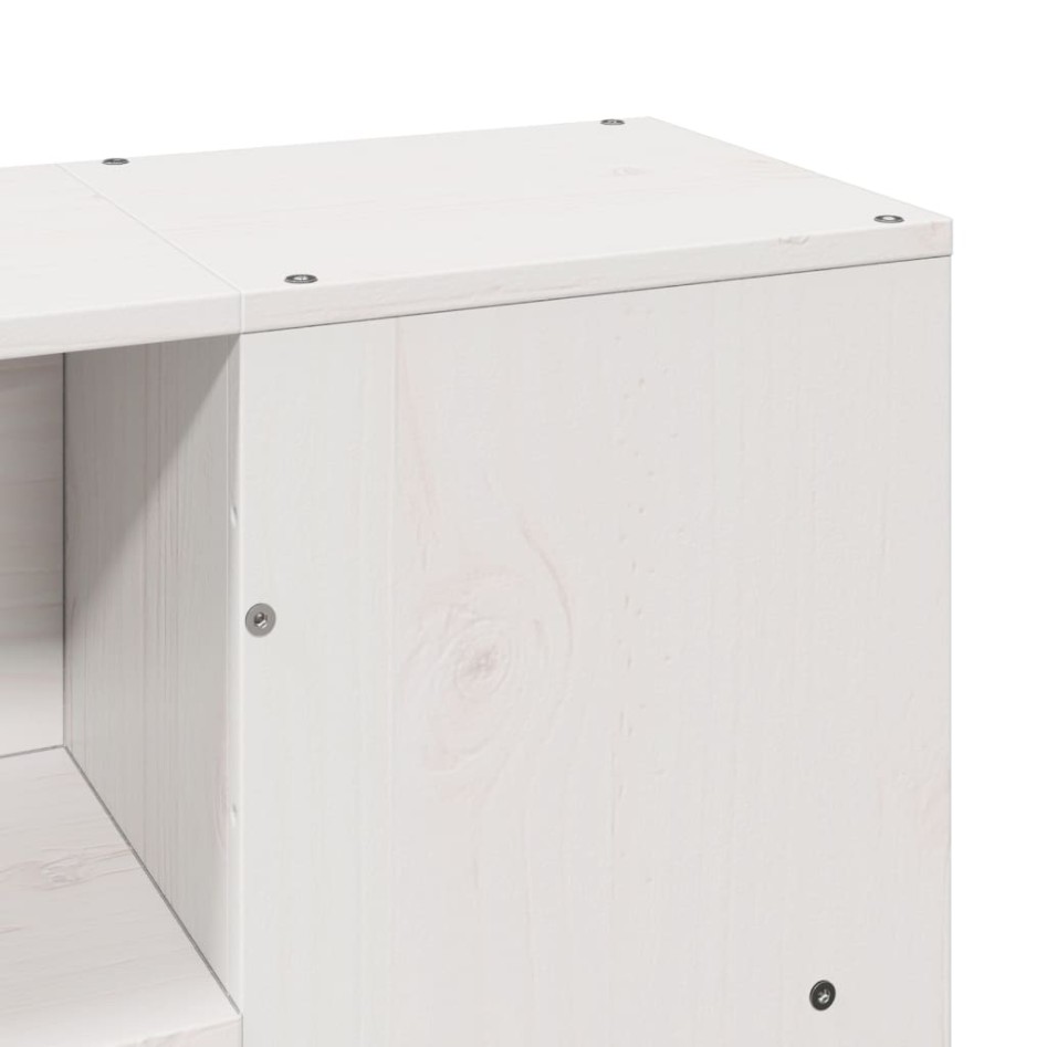 Estructura de cama sin colchón madera maciza blanca 120x190