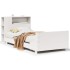 Estructura de cama sin colchón madera maciza blanca 75x190