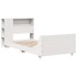 Estructura de cama sin colchón madera maciza blanca 75x190