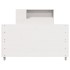 Estructura de cama sin colchón madera maciza blanca 75x190