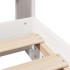 Estructura de cama sin colchón madera maciza blanca 75x190