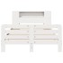 Estructura de cama sin colchón madera de pino blanca 120x200