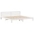 Cama sin colchón madera maciza de pino blanca 180x200