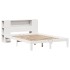Cama con estantería sin colchón madera maciza blanca 120x200