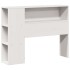 Cama con estantería sin colchón madera maciza blanca 75x190
