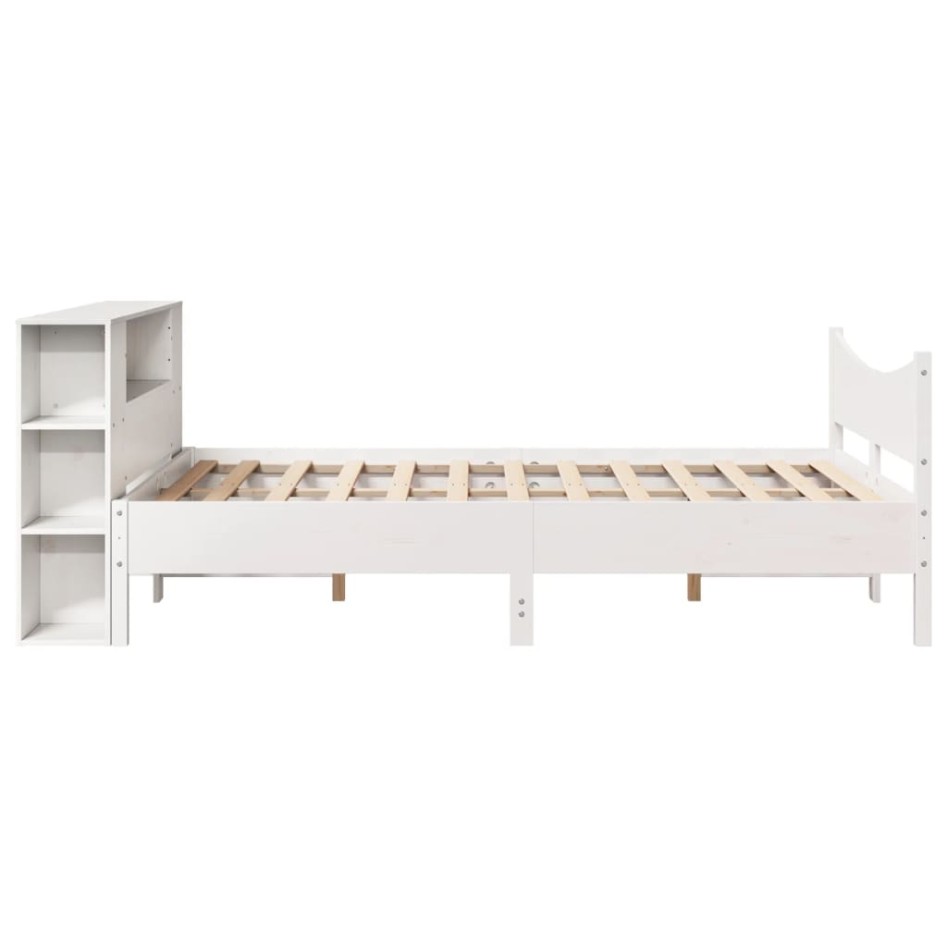 Estructura de cama sin colchón madera maciza de pino 160x200