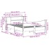 Estructura de cama sin colchón madera maciza de pino 160x200