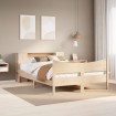 Estructura de cama sin colchón madera de pino blanco 150x200 cm