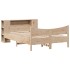 Estructura de cama sin colchón madera de pino blanco 150x200