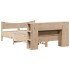 Estructura de cama sin colchón madera de pino blanco 150x200