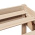 Estructura de cama sin colchón madera de pino blanco 150x200