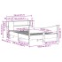 Estructura de cama sin colchón madera de pino blanco 150x200