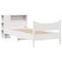 Estructura de cama sin colchón madera maciza blanca 75x190