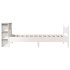 Estructura de cama sin colchón madera maciza blanca 75x190