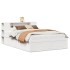 Estructura de cama sin colchón madera de pino blanca 140x200