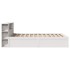 Estructura de cama sin colchón madera de pino blanca 140x200