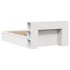 Estructura de cama sin colchón madera de pino blanca 140x200