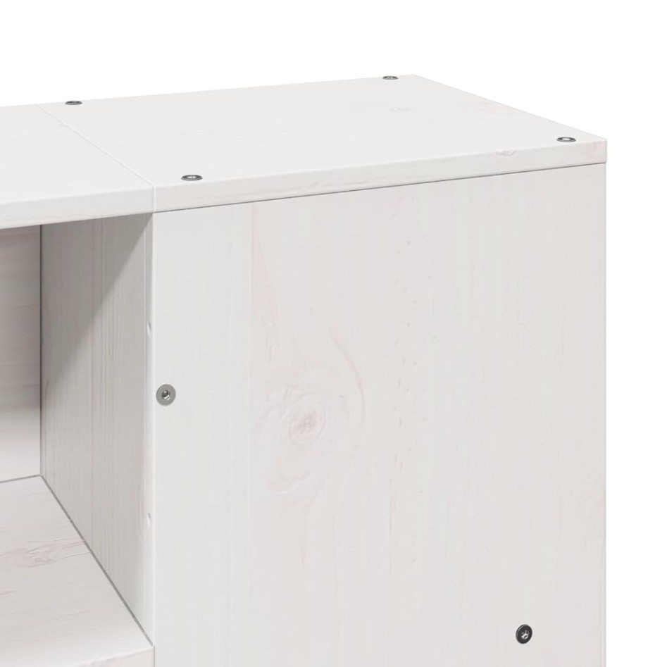 Estructura de cama sin colchón madera de pino blanca 140x200