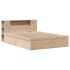 Estructura de cama sin colchón madera maciza de pino 140x190