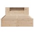Estructura de cama sin colchón madera maciza de pino 140x190